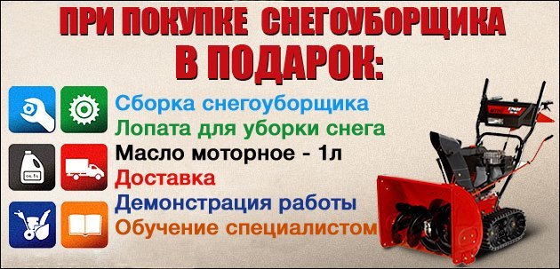 При покупке снегоуборщика в подарок вы получаете...